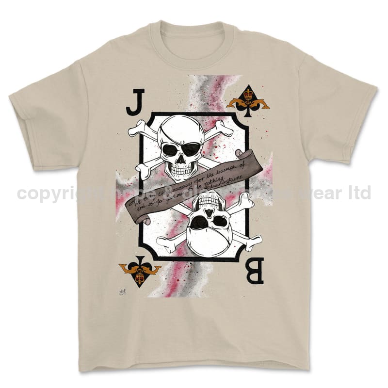 Royal Navy Submariner Playing Card Art Front Printed T-Shirt