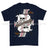 Royal Navy Submariner Playing Card Art Front Printed T-Shirt - Blue