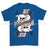 Royal Navy Submariner Playing Card Art Front Printed T-Shirt - Blue (alternate view)