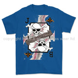 Royal Navy Submariner Playing Card Art Front Printed T-Shirt - Blue (alternate view)