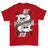 Royal Navy Submariner Playing Card Art Front Printed T-Shirt - Red