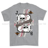 Royal Navy Submariner Playing Card Art Front Printed T-Shirt - Sports Grey