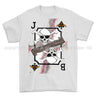 Royal Navy Submariner Playing Card Art Front Printed T-Shirt - White