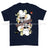 Royal Navy White Mafia Chef Playing Card Art Front Printed T-Shirt - Blue