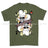 Royal Navy White Mafia Chef Playing Card Art Front Printed T-Shirt - Military Green/Olive