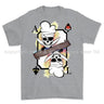 Royal Navy White Mafia Chef Playing Card Art Front Printed T-Shirt - Sports Grey