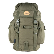 Jack Pyke 25L Rucksack in Olive Green - front view showing MOLLE webbing and padded shoulder straps