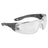 Bolle Rush+ 2.0 Safety Glasses - Grey Frame, Clear Lens from the side on white background