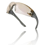 Bolle Rush+ 2.0 Safety Glasses - Grey Frame, Copper Lens from the side on white background