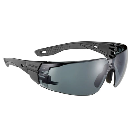 Bolle Rush+ 2.0 Safety Glasses - Grey Frame, Smoke Lens - M/L on white background
