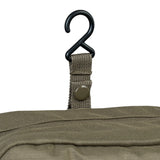Highlander Sancho Toiletry Bag in ranger green hook on white background