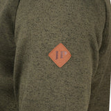Jack Pyke Scandinavian Fleece Jacket Dark Olive Logo Close Up | Task Outdoor