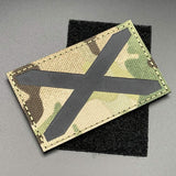 IR Reflective St. Andrew's Cross Patch, MTP Camo, Hook & Loop | Task Outdoor