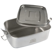 Highlander Scran Box 1L - stainless steel food box closed on white background