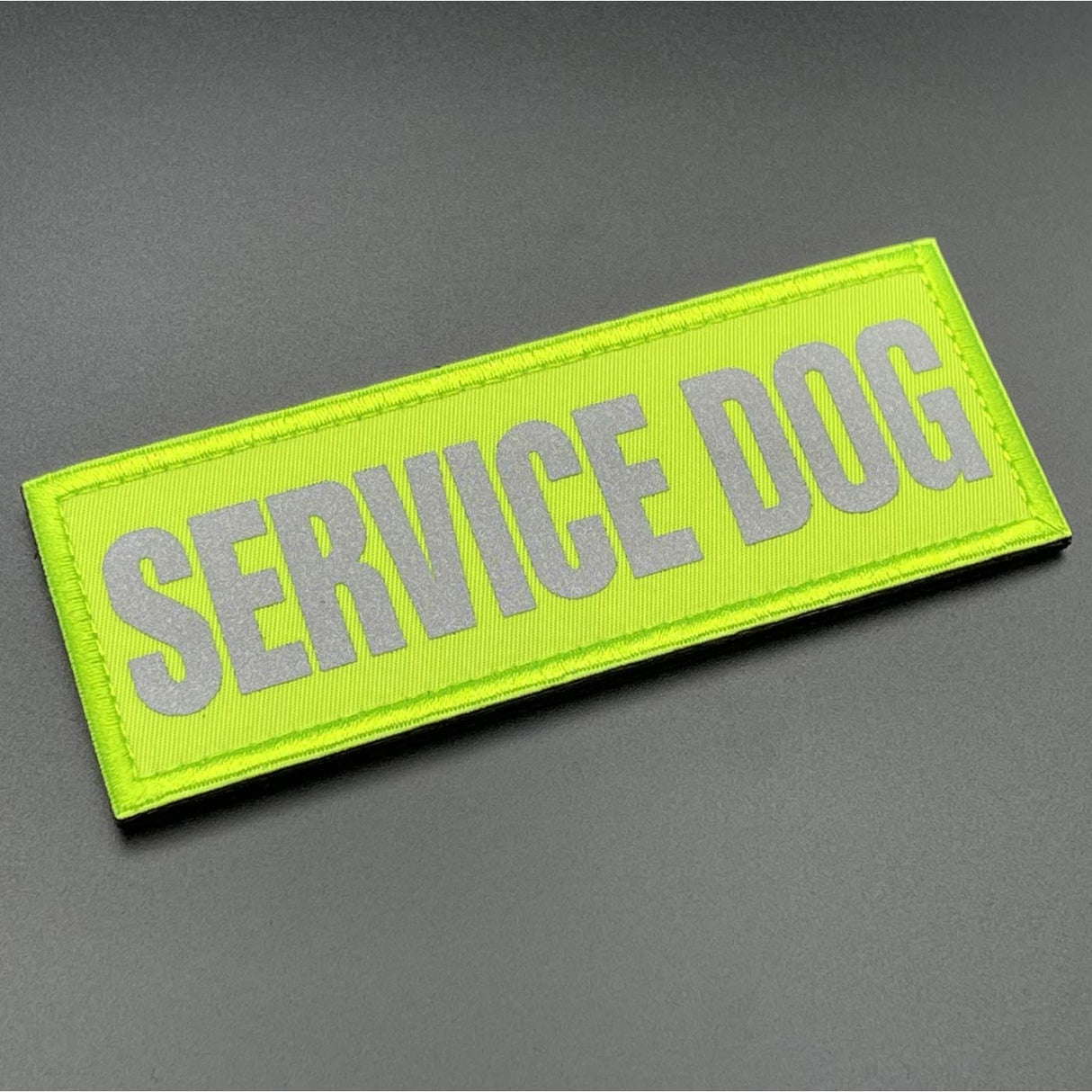 Service Dog Patch Hi Vis Yellow, Hook & Loop, 11cm | Task Outdoor