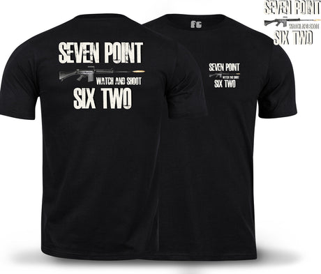 Seven Point Six Two Double Print T-Shirt - Black
