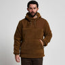 Jack Pyke Sherpa Fleece Hoodie Gen2 in camel from the front  on white background