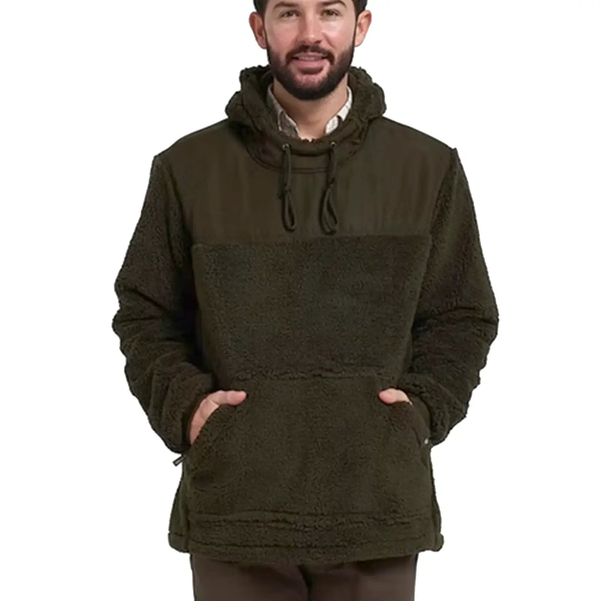 Jack Pyke Sherpa Fleece Hoodie Gen2 Dark Olive | Task Outdoor
