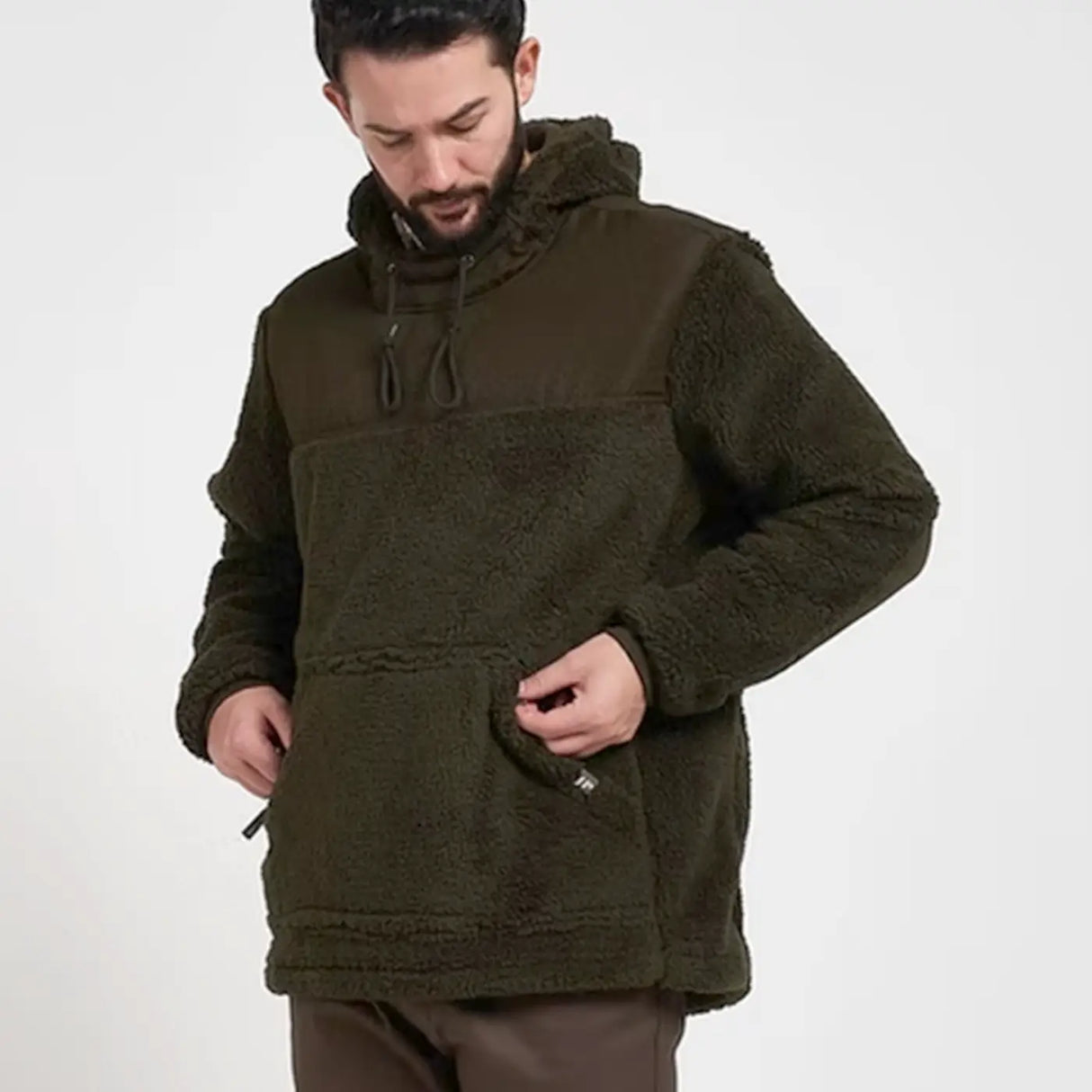 Jack Pyke Sherpa Fleece Hoodie Gen2 Dark Olive | Task Outdoor