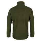 Jack Pyke Sherpa Half Zip Pullover in dark olive from the rear