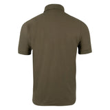 Jack Pyke Shires Polo Shirt in Dark Olive from the back on white background