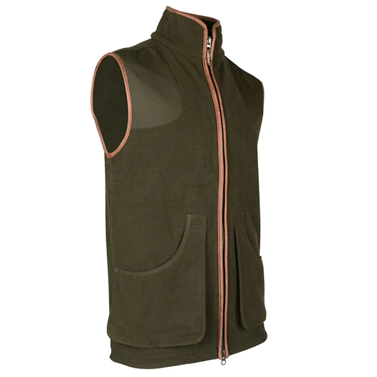 Jack Pyke Shooters Fleece Gilet Dark Olive Right Front | Task Outdoor