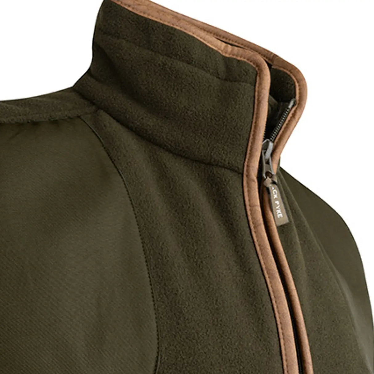 Jack Pyke Shooters Fleece Gilet Dark Olive Collar | Task Outdoor