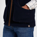 Jack Pyke Shooters Fleece Gilet in navy blue close up of cartridge pocket