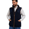 Jack Pyke Shooters Fleece Gilet in navy blue from the front on white background