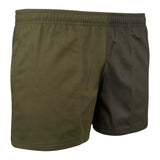 Jack Pyke Yakka Shorts in Dark Olive from the front right on white background