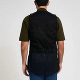 Jack Pyke Sporting Skeet Vest in black from the back on white background