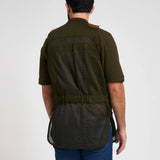 Jack Pyke Sporting Skeet Vest in Green from the back on white background