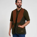 Jack Pyke Sporting Skeet Vest in Green from the front right on white background