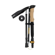 Highlander Skye FZ Carbon Fibre Walking Pole - folded for storage on white background