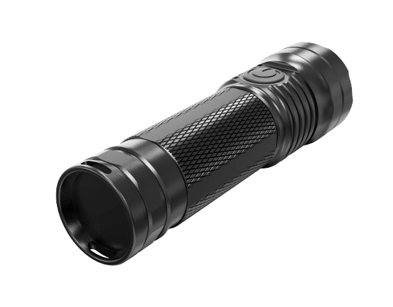 Skywoods OL1000 1000 Lumen Pocket Torch Light - tail cap and body