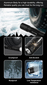 Skywoods TL1200 Tactical Light - aluminium body durability features