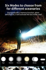Skywoods OZL2500 Zoomable Torch Light - six output modes with last mode memory