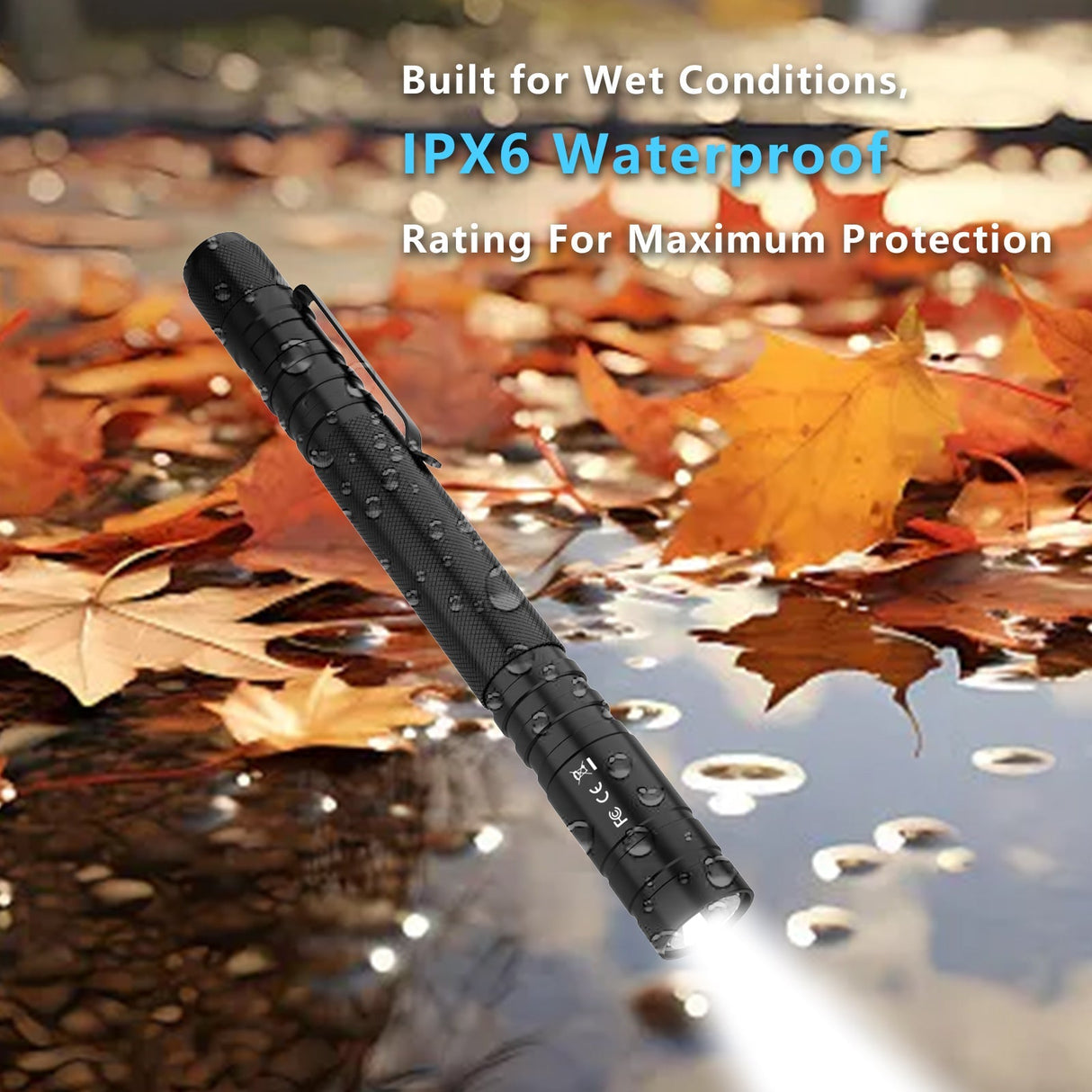 Skywoods Fix P3 Zoomable Pen Light - water resistance in wet conditions