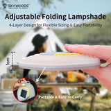Skywoods L51980 Solar Camping Lantern - four layer folding lampshade collapsing flat