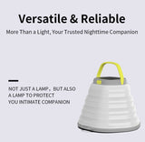 Skywoods L51980 Solar Camping Lantern - warm lantern light in use outdoors