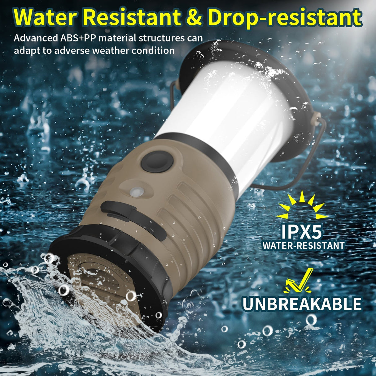 Skywoods L50270 Camping Lantern - IPX5 water and drop resistance