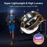 Skywoods OHL550 Headlamp - 62 gram lightweight PC and ABS construction