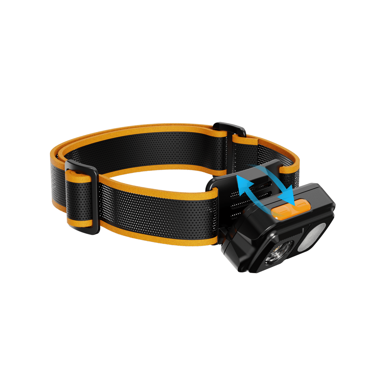 Skywoods OHL550 Headlamp - tilting head movement illustrated