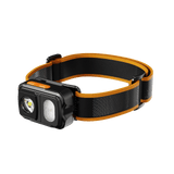 Skywoods OHL550 Headlamp - front view of the lamp on the fitted headband
