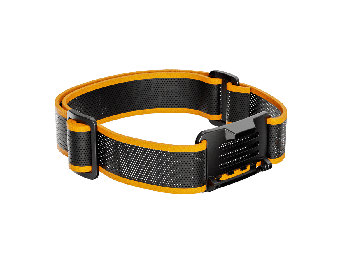 Skywoods OHL550 Headlamp - headband strap and mounting bracket detail