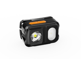 Skywoods OHL550 Headlamp - lamp unit showing the white spot lens and warm flood panel