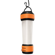 Skywoods L70931 Camping Lantern - hung from the top hook with the lantern lit