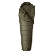 Snugpak Sleeper Lite WGTE Sleeping Bag in Olive Green - open, from above on white background