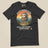 Sloth Hiking Club: Hilltop T-Shirt in Dark Grey, laid flat, front view