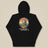 Sloth Hiking Club: Hilltop Hoodie in Black, laid flat, front view
